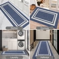 thumbnail image 4 of FloorHug Kitchen Rugs and Mats 2 Pieces, 24"x35"+24"x60", Stain-Resistant and Absorbent Kitchen Mats Non-Slip, Machine Washable Kitchen Floor Mat, Rugs for Kitchen, Floor and Home, Blue, 4 of 9