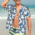 thumbnail image 7 of Pofeuu Beautiful Butterflies Print Hawaiian Shirt for Men Sleeves Casual Button Down Summer Beach Dress Shirts T-Shirts,Small, 7 of 7