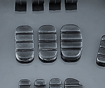 Kuryakyn 8082 Replacement Rubber Pad for Rear Brake Pedal, Set of 3