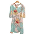 thumbnail image 1 of Lily Pond r Buyart Robe Dos Nu à Lacets Robe Col Carré Robe Imprimée Mode Motif Aquarelle Acrylique 6TG, 1 of 5