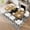Black,White,Wood + Seats 8 + MDF,PU, variant on 9-Piece Square Dining Table Set, Fixed Two-Tone Wood Grain and Black Wood Grain Triamine Tabletop with 8 Black Faux Leather Chairs, Modern Kitchen Table Set for 8 People, Ideal for Family Gatherings