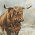 thumbnail image 2 of Perejogina, Dina 12x12 White Modern Wood Framed Museum Art Print Titled - Wild Filed Bull, 2 of 4