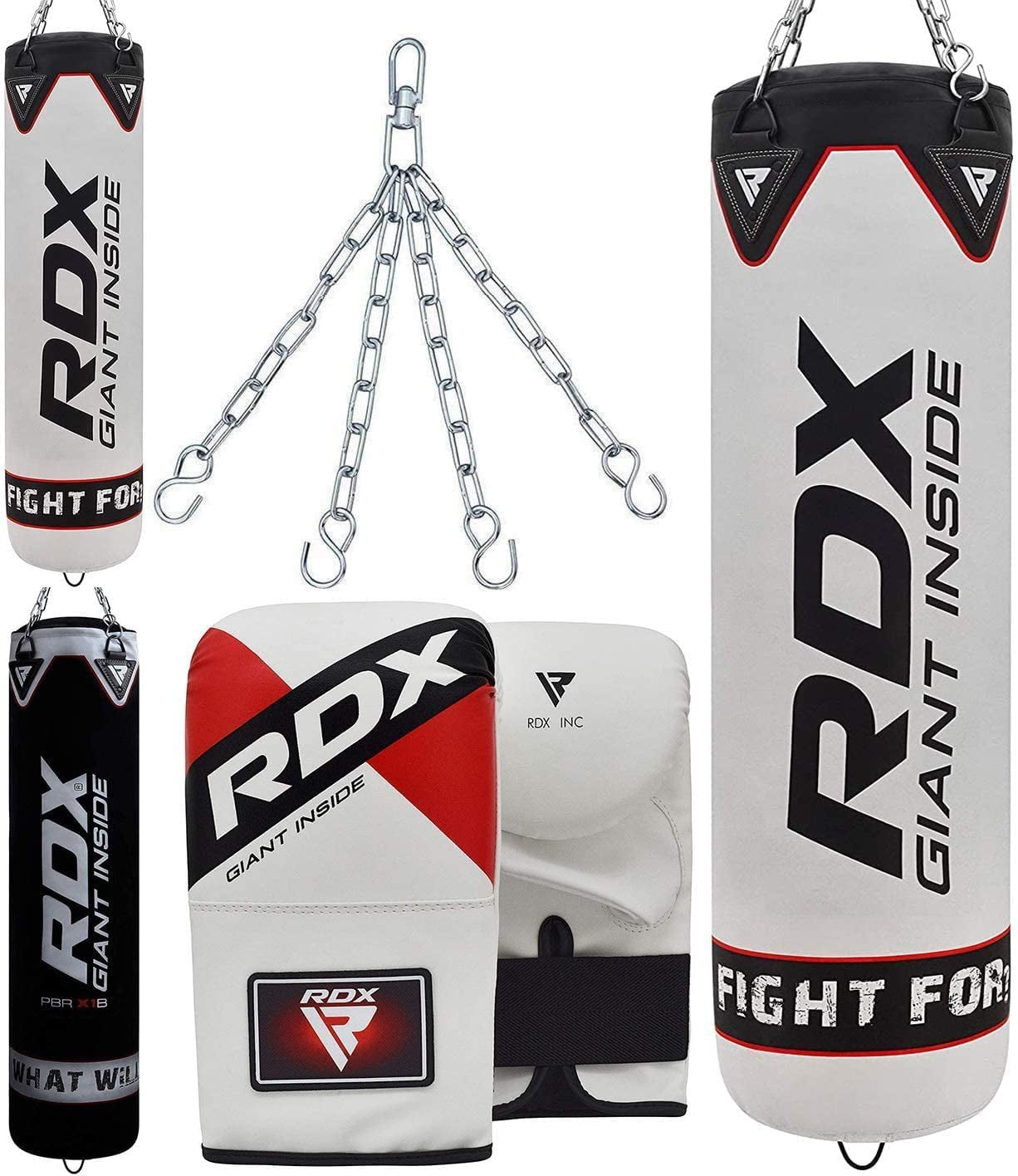 RDX Punching Bag Mitts MMA Boxing Ball Training Cardio Strike Unfilled Chain 