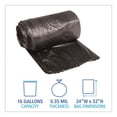 thumbnail image 3 of Low-Density Waste Can Liners, 16 Gal, 0.35 Mil, 24" X 32", Black, 500/carton | Bundle of 5 Cartons, 3 of 5
