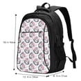 thumbnail image 4 of Yiaed Poodle Dog Print Laptop Backpack,Business Travel Durable Laptops Backpack with USB Charging Port,Water Resistant College Computer Bag, 4 of 5
