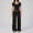 Black, variant on PISONIC Women Two Piece Workout Sets Short Sleeve T-Shirt Matching Butt-lifting Flare Leggings Gym Yoga Outfits