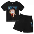 thumbnail image 4 of 2024 Nueva camiseta de Naruto, pantalones cortos, conjunto de dos piezas, conjuntos de ropa para niños, niños, niñas, camisetas, camiseta de Sonic, pantalones, traje, 4 of 5