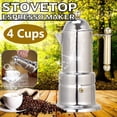 thumbnail image 2 of Moka Express Italian Stove-Top Espresso Coffee Maker Percolator Coffee Pot, 2 of 11