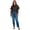 Black, variant on Women's Plus Size Dolman Short Sleeve Shirt