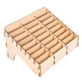 thumbnail image 3 of Milaget New Craft Pigment Color Paint Bottles Wooden Shelf Rack Moduler Holder Organizer 24-grid, 3 of 8
