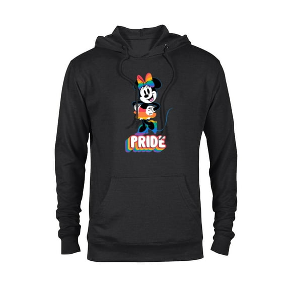 Disney Minnie Mouse Pride Happy Rainbow Fashion - Pullover Hoodie for Adults - Customized-Black