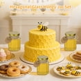 thumbnail image 3 of 24 Sets Glass Honey Jar, Hexagonal Jars with Golden Lids Wooden Dippers Bee Pendants Thank You Tags Jute Twine, 3.4 oz Small Honey Bottles Shower Wedding Party Favors, 3 of 6