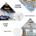 thumbnail image 3 of Christmas Fluorescent Light Covers for Ceiling Lights 4x2 feet,2 Pack Magnetic Light Filters for Classroom,Xmas Bells Berry Botanical Golden Red Fluorescent Light Shade Panel for Office School Drop, 3 of 9