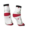 thumbnail image 2 of Women's Men's California Flag Lightweight Ventilation Quarter Ankle Socks, 2 of 7