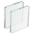 thumbnail image 1 of Unique Bargains 3' x 3' Acrylic Stamp Block Clear Stamping Block with Grid Lines Decorative Mounting Blocks Square, 2 Pack, 1 of 7