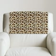 thumbnail image 4 of COEQINE Recliner Headrest Cover Faux Leather Head Rest Covers for Recliner Chair with Adhesive Backed Hook and Loop Straps for Home & Office Decor, 17x27 Inch, Leopard Print, Set of 2, 4 of 7