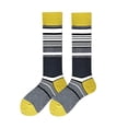 thumbnail image 1 of Nvzi 3 pares de calcetines casuales de tubo de algodón hasta la rodilla para mujer, calcetines largos hasta la rodilla de punto sólido, regalo para toda la temporada, elásticos, suaves (A17), 1 of 2