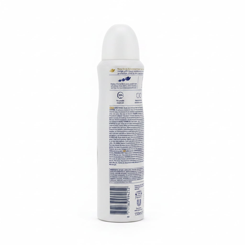 Dove Advanced Care Invisible Dry Antiperspirant Spray for Women, 72H Protection, 150 ml (6 Pack), Anti-White Marks & 0% Alcohol