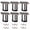 Silver, variant on 6pcs Adjustable Bed Risers With Antislip Base Load-Bearing Replacement Leg Furniture Leg Extenders for Beds And Tables