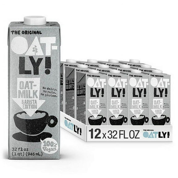 Oatly Oat Milk Barista Edition | 12 Pack - 946mL/32 fl oz | Plant Based Beverage | Dairy Free | Vegan Friendly | Nut Free | Shelf Stable (Imported From Canada)