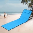thumbnail image 3 of Beach Mat Lounge Chair Portable Camping Lounger Adjustable Folding Sun Lounger, 3 of 8