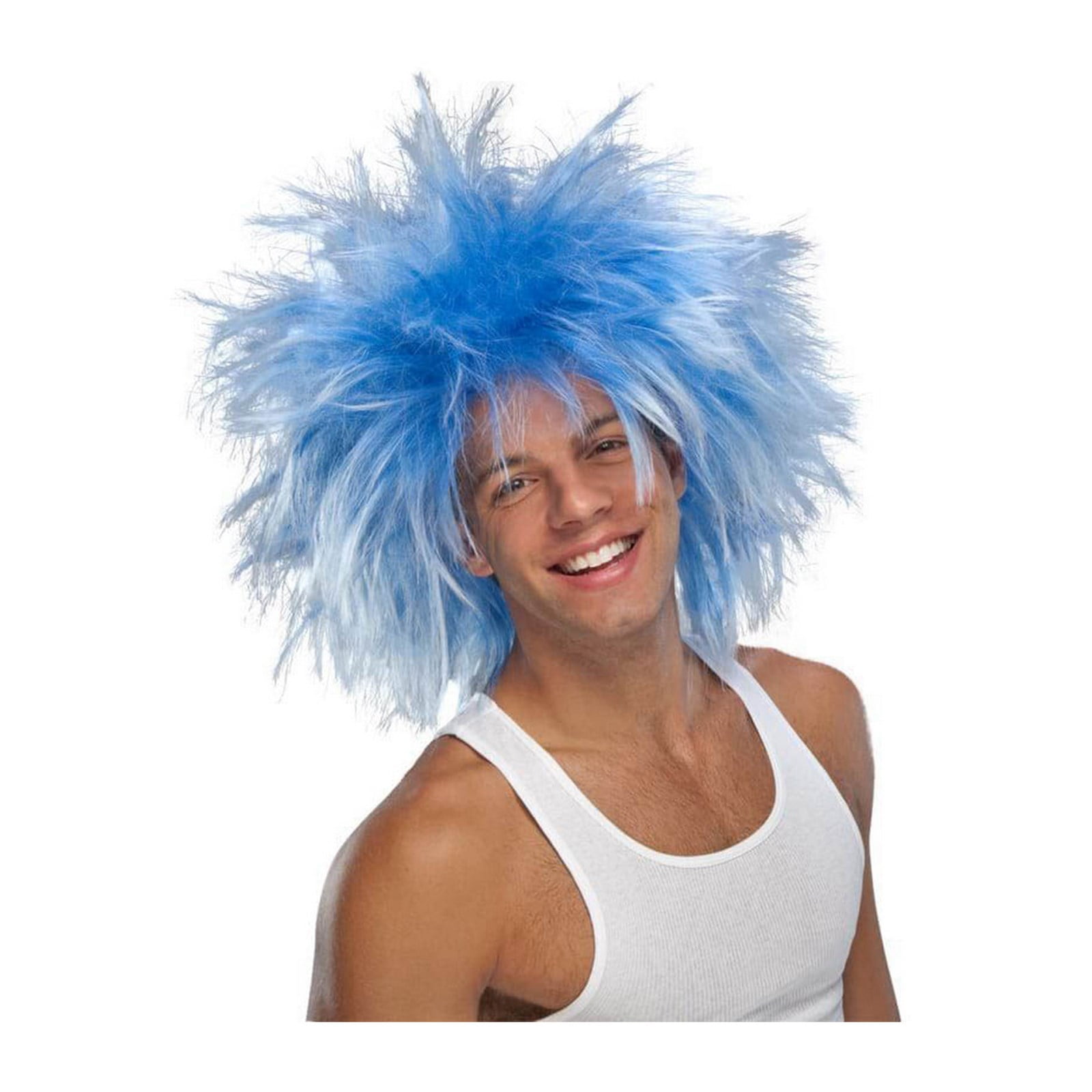 Funky Punk Wig - Blue - Adult Costume Accessory - Walmart.com