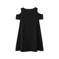 thumbnail image 3 of Kid Girl Dress Short Sleeve Tiered Swing A-Line Cotton Black Dresses For Girls Birthday Dress Girls Girls Fancy Dress, 3 of 5