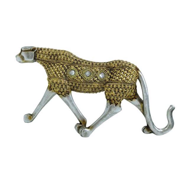 Estatua de , centro de mesa, artesanías de paisaje, estatuilla de , escultura de Animal para estante del hogar, decoración del tablero Plata
