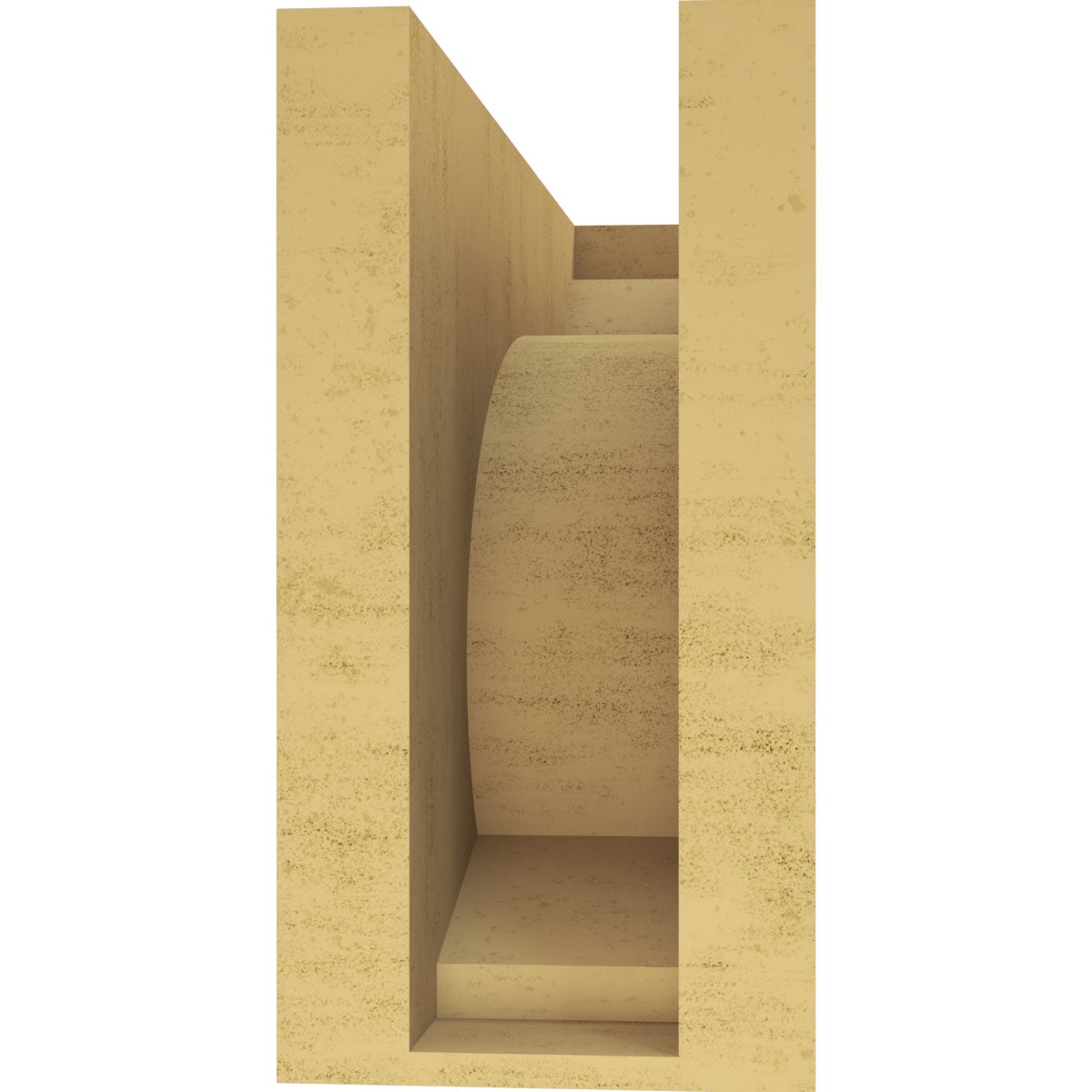6"W x 18"D x 12"H Classic Emerson Rough Cedar Woodgrain TimberThane Corbel, Primed Tan