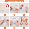 thumbnail image 4 of 3 Set Heart Felt Embroidery Kit Heart Embroidery Set Sewing Kits for Beginners Embroidered Cross Stitch Heart Hoops Starter Kit Cross Stitch Kits, 4 of 7