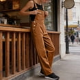 thumbnail image 6 of Tqcoqu Womens Wide Leg Jumpsuits Adjustable Strap Casual Loose Fit with Pockets,Coffee,Women's S-XXL, 6 of 9