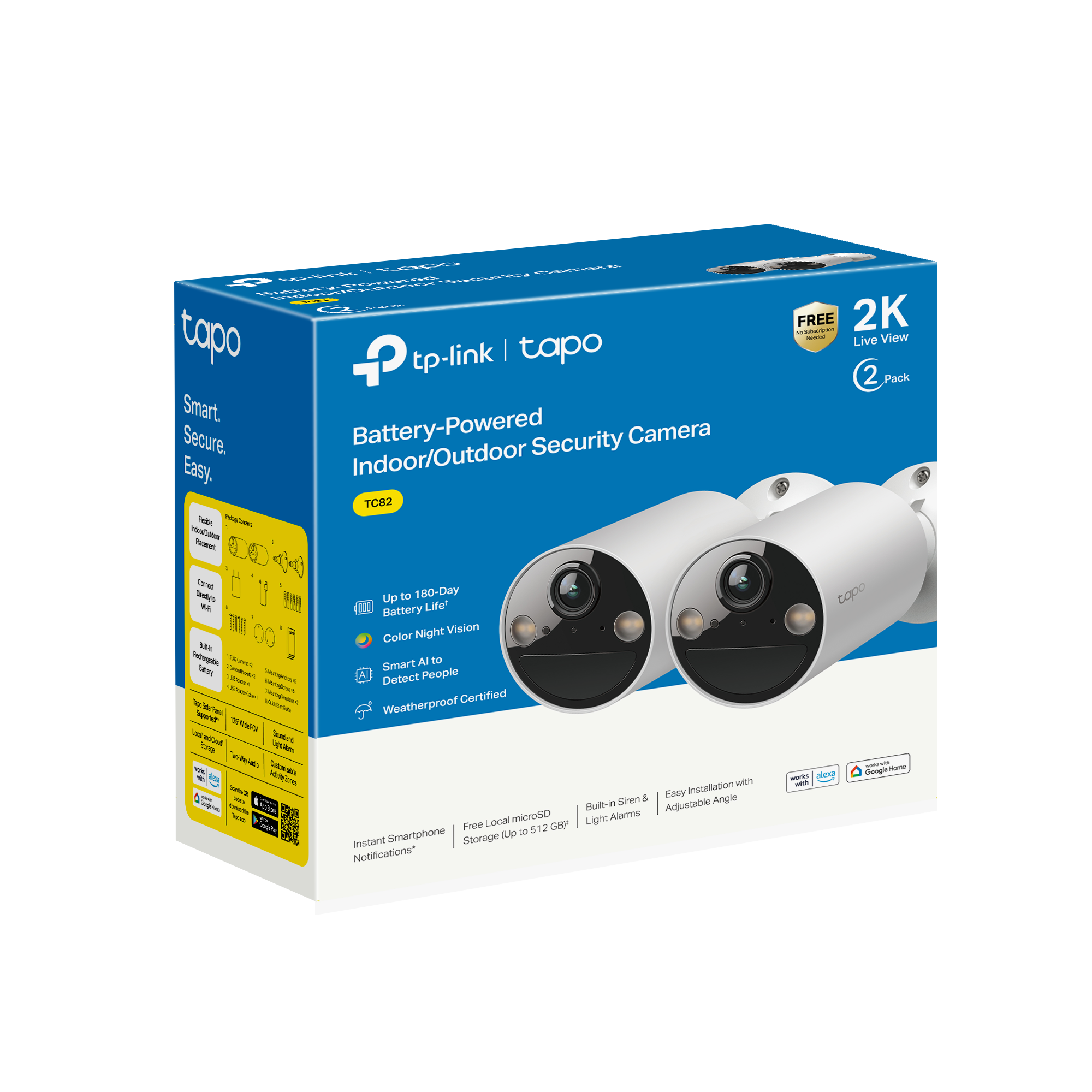 TP-Link Tapo 2K Wireless Security Camera 2-Pack, Battery-Powered photo 2