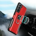thumbnail image 3 of for Samsung Galaxy S21 FE /Fan Edition Military Grade Hybrid Heavy Duty 2 in 1 Protective Hard PC and TPU with Ring Stand Holder Cover ,Xpm Phone Case [Red], 3 of 9