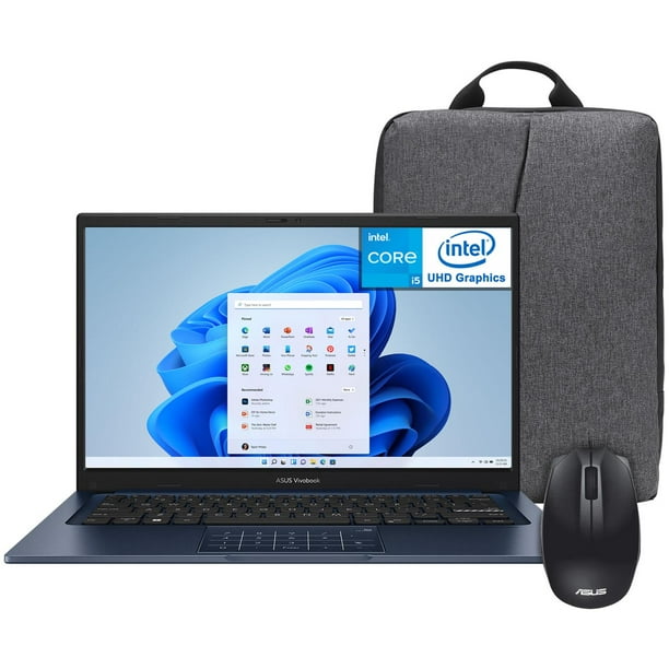 Laptop ASUS Vivobook 14 Core i5 1334U 16GB SSD 512GB 14" Teclado Español Mochila Mouse ideal para Estudiantes y Profesionales