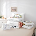 thumbnail image 5 of Feelyou Spring Flower Floral Bedding Comforter Set 7pcs, Happy Easter King Bedding Sets, Modern Western Festival Reversible Bed Sheets, Luxury Bedroom Decor, 5 of 7