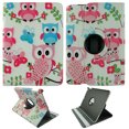 thumbnail image 1 of Blue Pink Owl Butterfly Apple Ipad Air / Ipad 5 PU Leather Folding Tablet 360 Rotating Case Cover Attractive Hard Phone Case Snap-on Cover Rubberized Touch Faceplates, 1 of 2