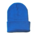 thumbnail image 1 of Plain Blank Long Beanie Cap Hat - Royal Blue, 1 of 1