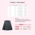 thumbnail image 7 of TSSOE School Uniform Girls Pleated Mini Skirt High Waist A-line Tennis Skirts Gray 11-12, 7 of 7