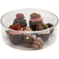 thumbnail image 2 of Pioneer Plastics 250C Clear Large Round Plastic Container, 9.9375" W x 3.5625" H, Pack of 2, 2 of 3