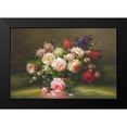 thumbnail image 2 of Viktoria 24x17 Black Modern Framed Museum Art Print Titled - A Basket with Flowers I, 2 of 5