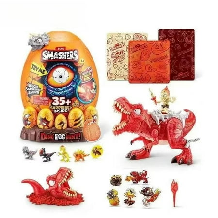 ZURU Smashers Dino Egg Hunt Light-Up Fire Breathing Dinosaur Themed Treasure Hunt Toy