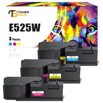 525W E525W Toner Cartridge Compatible for Dell E525W E525 525w for Dell 593-BBJU 593-BBJV 593-BBJW 593-BBJX High Yield Printer Ink (1x Cyan, 1x Magenta, 1x Yellow, 3-Pack)