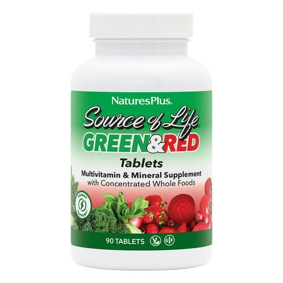 Nature's Plus Source of Life Green and Red 90 Tabs