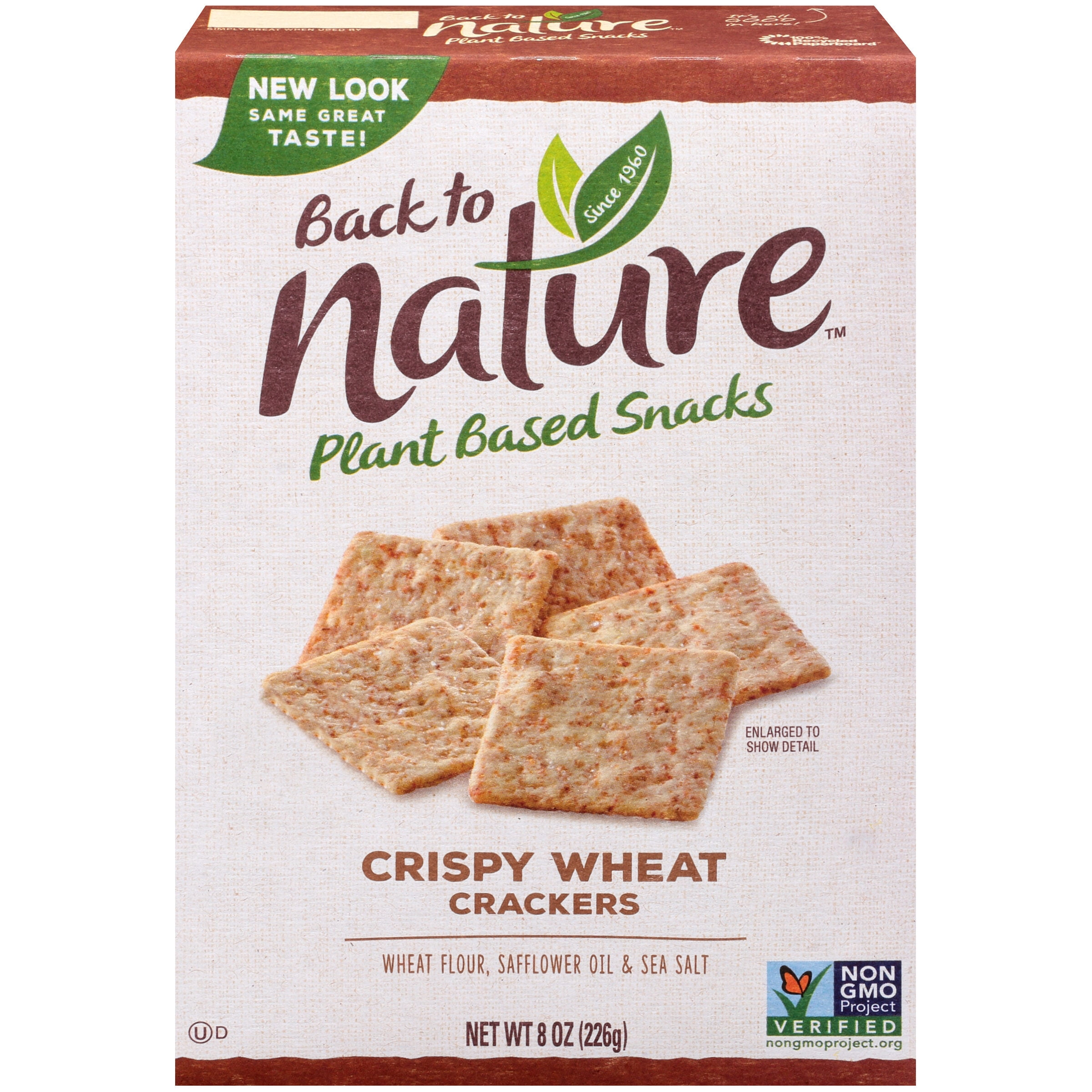 Photo 1 of 2x Back to Nature Plant Based Snacks Crispy Wheat Crackers 8 oz. Box