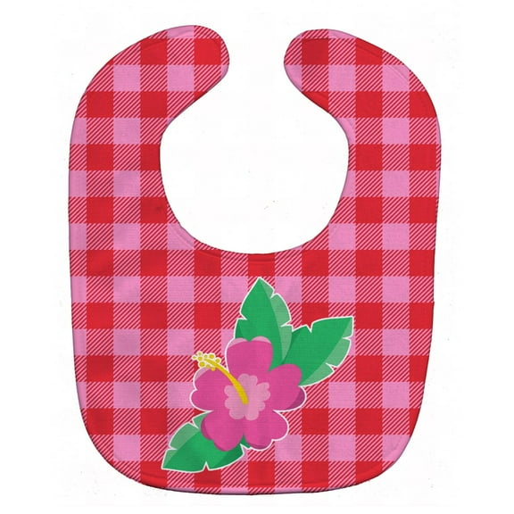 Caroline's Treasures Baby Bib, Flower, Red