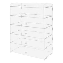 5 Layers Acrylic Display Case, Bakery Display Case 360° High Transparency, Pastry Display Case for Bakery, Convenience Store