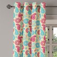 thumbnail image 2 of Ambesonne Paisley Grommet Curtain, Traditional Leafy Motifs, 50" x 96", Turquoise Pink Cream, 2 of 6