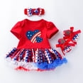 thumbnail image 2 of Preemie Newborn Infant Baby Girls Clothes Ribbed Bodysuit&nbsp; for 3-6 Months Newborn Cute Girls Romper Set With Patchwork Mesh Star Bodycon Skirt, 2 of 5