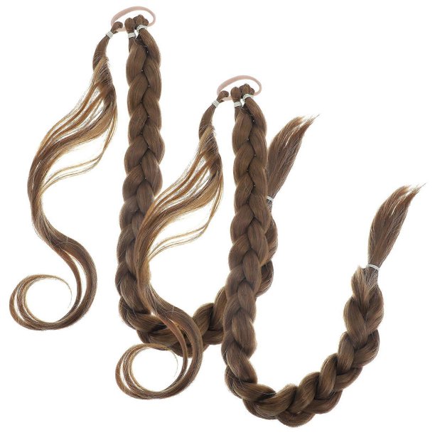 2pcs Ponytail Extension Woman Braided Hair Extension Ponytail Long Braided Ponytail Wig