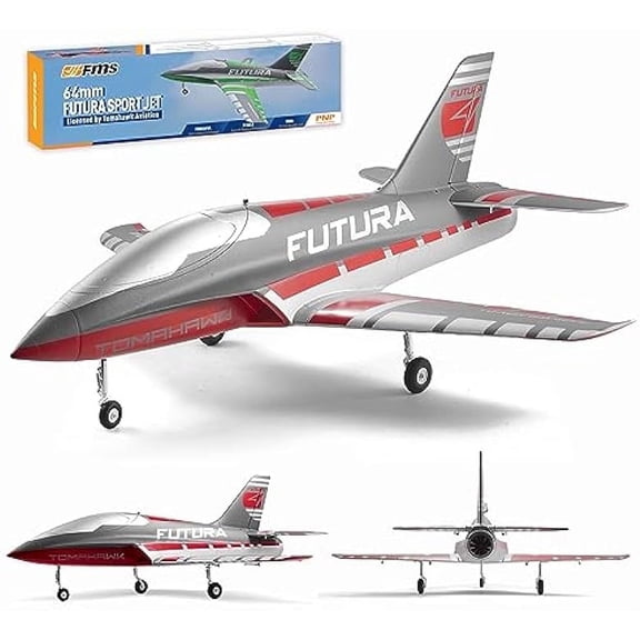 FMS Rc Jets Futura 64MM EDF Sport Jet Red PNP(NO Transmitter Batteries and Charger)